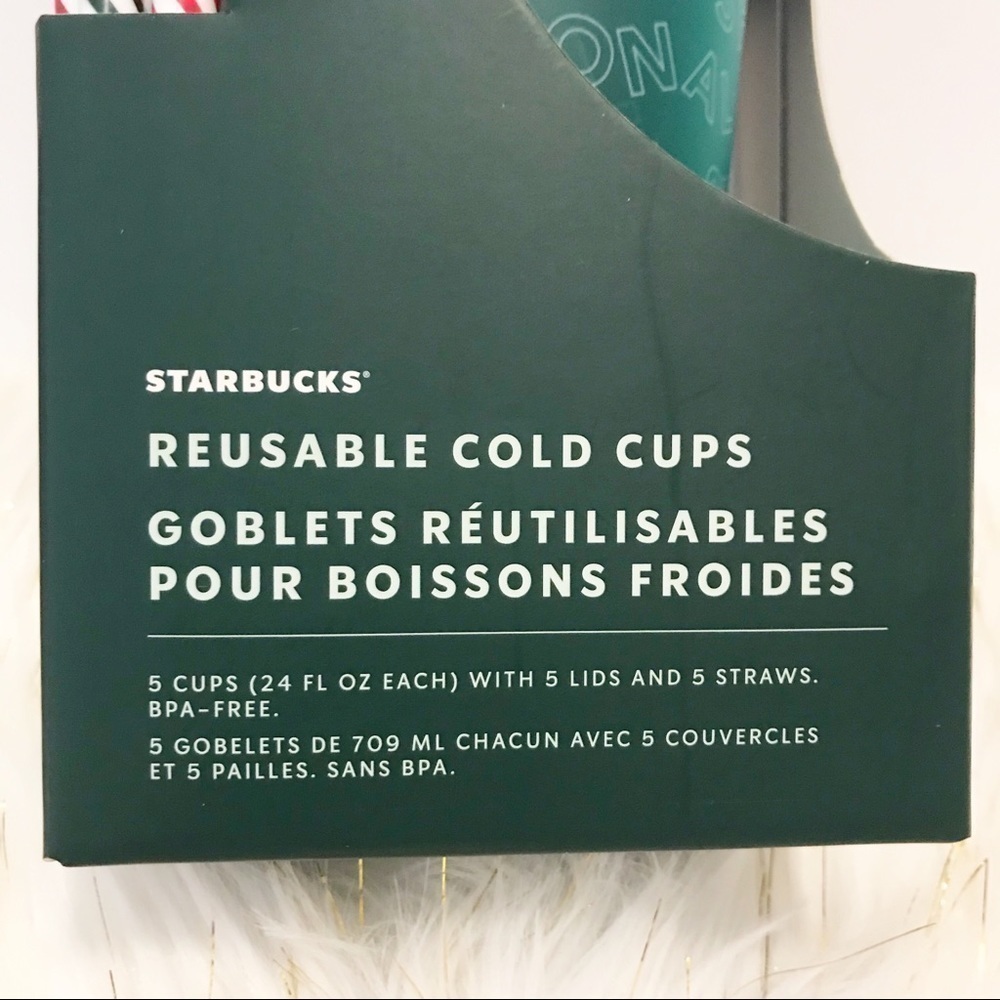 NWT Starbucks 2019 Holiday Reusable Cold Cups - Picture 3 of 4